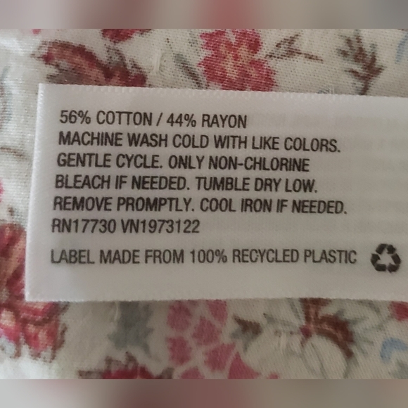 Universal Thread Pink Floral Button Down Balloon Sleeve Dress - Picture 14 of 15